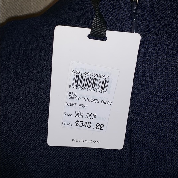 Reiss Delo panel-detail wool-blend dress - Picture 4 of 5